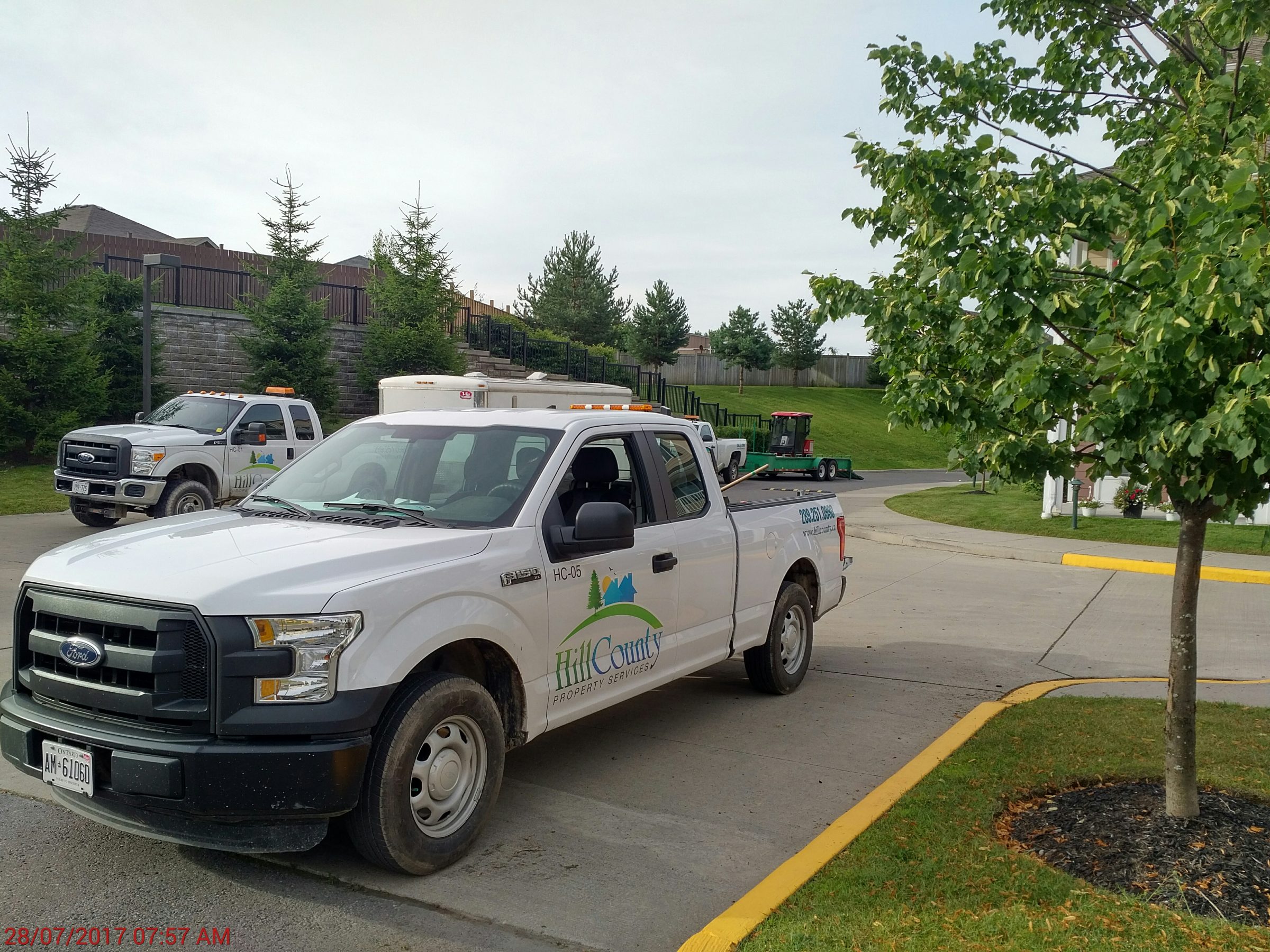 Hill County Property Services branded truck.